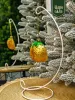 Новогодняя стеклянная елочная игрушка "Лимон" 