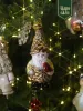 Новогодняя стеклянная елочная игрушка "Домовой" 