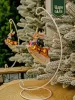 Новогодняя стеклянная елочная игрушка "Рождественский Олень" 