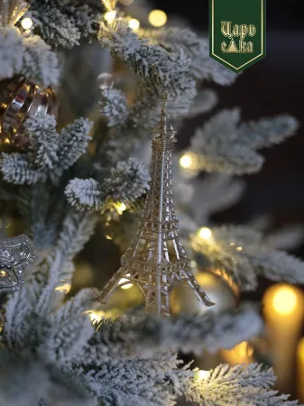 Елочное украшение "Эйфелевая башня", 14 см