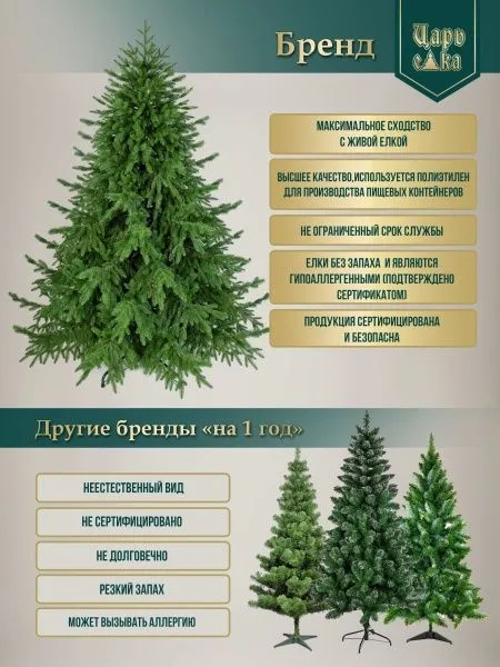 Ель искусственная Царь Елка Верона флокированная