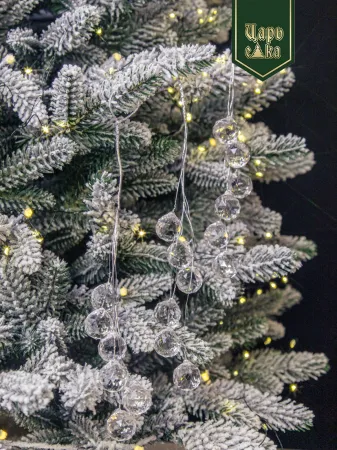 Набор елочных украшений  "Зимняя капель", прозрачный 6 шт