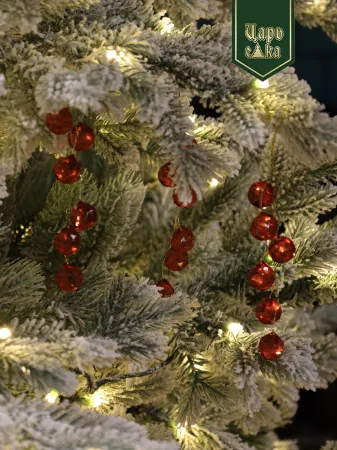 Набор елочных украшений  "Зимняя капель", красный 6 шт