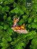 Новогодняя стеклянная елочная игрушка "Рождественский Олень" 