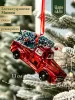 Новогодняя стеклянная елочная игрушка "Машина" 