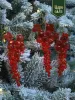 "Набор елочных украшений ""Виноград"" , красный 3 шт "