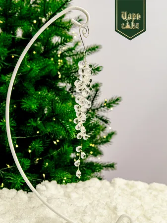 Набор елочных украшений "Морозный кристалл", прозрачный 6 шт