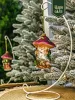 Новогодняя стеклянная елочная игрушка "Дедушка гриб" 
