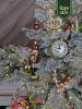 Новогодняя стеклянная елочная игрушка "Щелкунчик с подарком" 