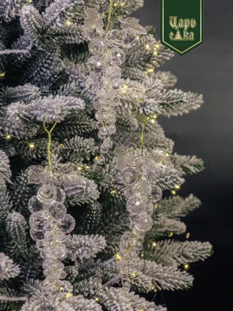 Набор елочных украшений "Виноград" , прозрачный 3 шт