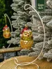 Новогодняя стеклянная елочная игрушка "Филин" 