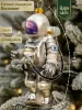 Новогодняя стеклянная елочная игрушка "Космонавт" 
