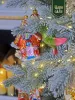 Новогодняя стеклянная елочная игрушка "Пряничный домик" 