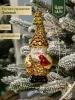 Новогодняя стеклянная елочная игрушка "Домовой" 