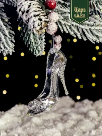 Елочное украшение "Хрустальная туфелька" ,8 см