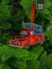 Новогодняя стеклянная елочная игрушка "Машина" 