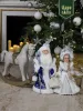Снегурочка конфетница Царь Елка , в серебряной шубе 35 см 