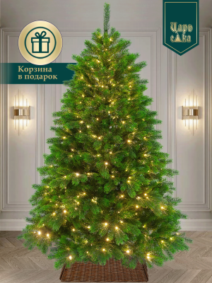 Искусственная новогодняя елка Царь Елка Царская с освещением LED 180 см