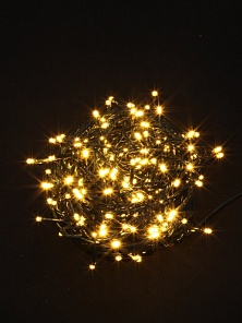Светодиодная новогодняя гирлянда Царь Елка нить, 300 лампочек, 20м, цвет теплый белый c контроллером, IP20
