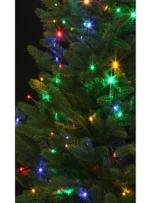 Светодиодная новогодняя гирлянда Царь Елка нить, 100 лампочек, 7м, 4 цвета с контроллером, IP20