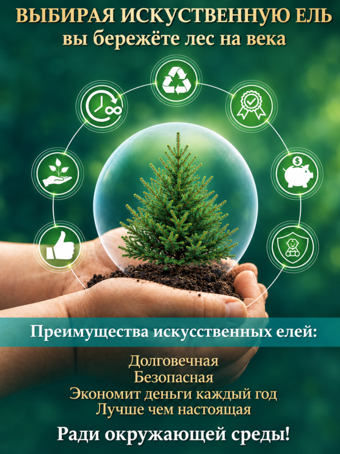 Ель искусственная Царь Елка Отражение леса 270 см