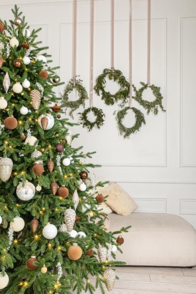 Ель искусственная Царь Елка Раскидистая Премиум с освещением LED 180 см