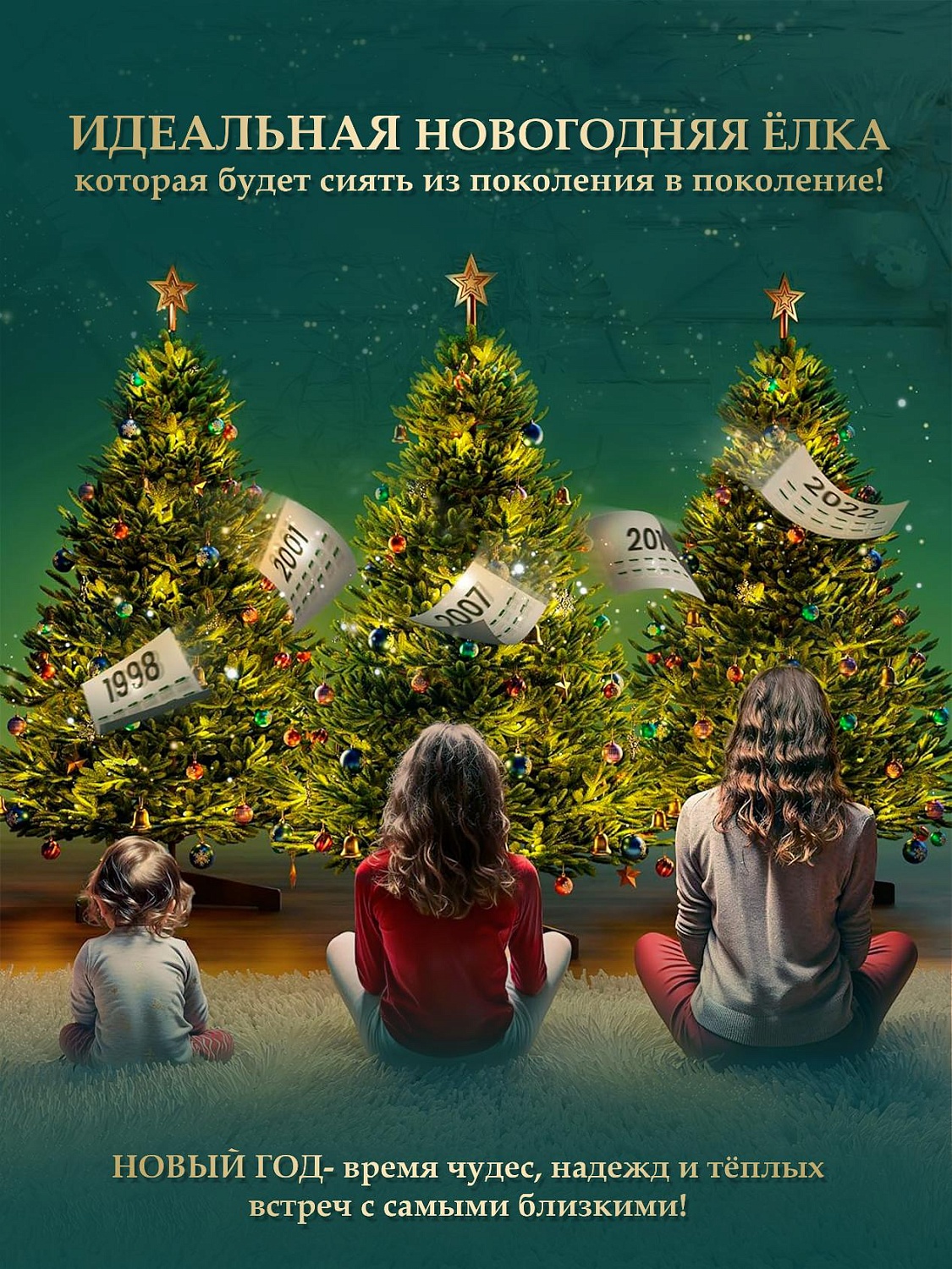 Ель искусственная Царь Елка Раскидистая Премиум с освещением LED
